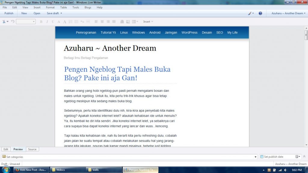 Preview Windows Live Writer windows live writer preview